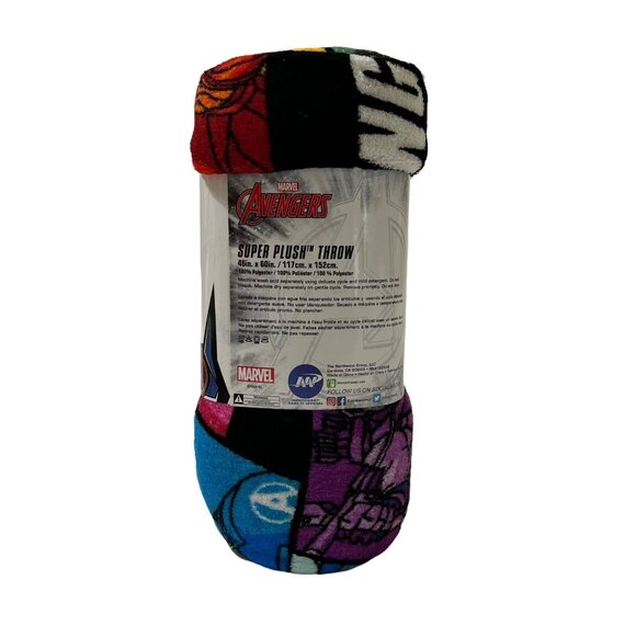 Marvel Avengers Kids Super Plush Throw Blanket 46" x 60" Soft & Cozy New - Picture 4 of 6
